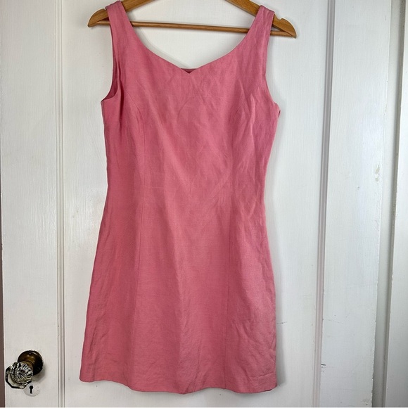 Vintage Laura Ashley Mini Silk Linen Dress - Picture 1 of 9